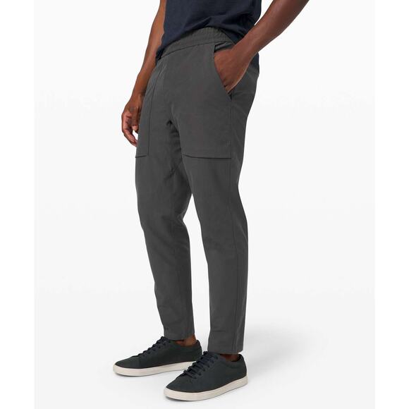 [Lululemon] Graphite Gray Utilitech Pull-On Stretch Bowline Pants Size Large L - Picture 1 of 11